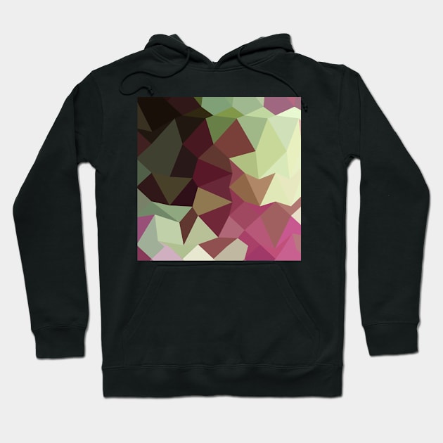 Claret Red Abstract Low Polygon Background Hoodie by retrovectors